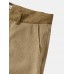 Men Patchwork Corduroy Color Block Side Pocket Casual Pants