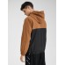 Men Patchwork Color Block Zip Embroidery Hoodies Windbreaker Jackets