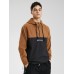 Men Patchwork Color Block Zip Embroidery Hoodies Windbreaker Jackets