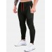 Men Jogger Sweatpants Zip Pocket Elastic Waist Ankle Length Pants